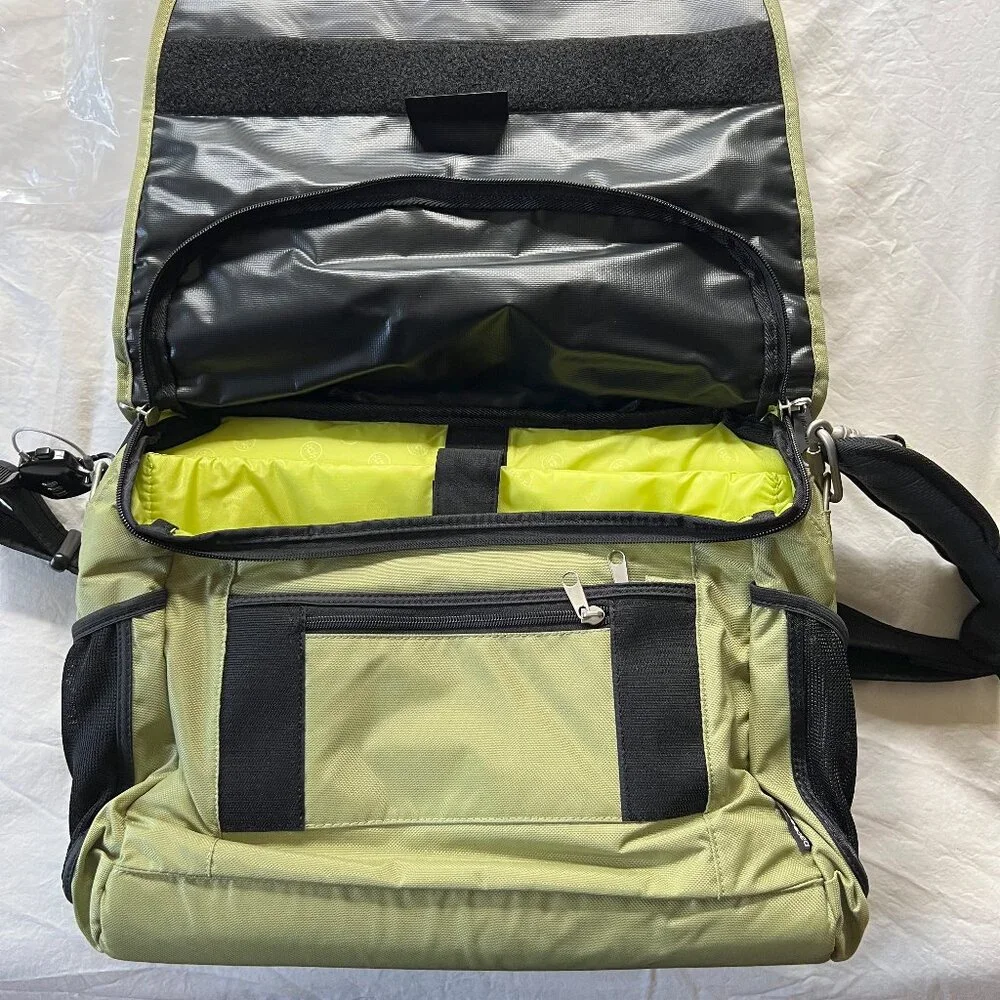 Pacsafe Anti-theft CourierSafe 100 messenger bag in sage green